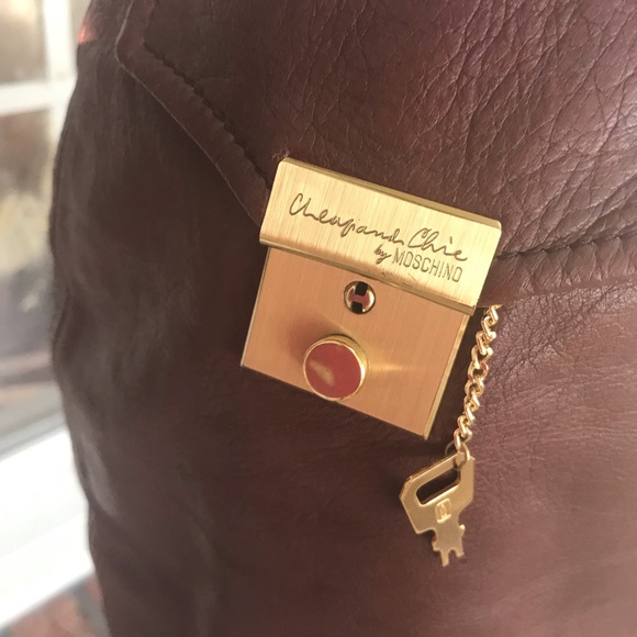 🦋 Gorgeous Moschino Brown Leather skirt - Picture 2 of 8